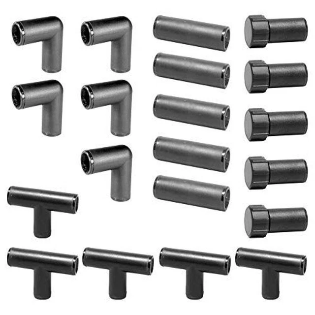 One Stop Outdoor 1/2 Inch drip Fittings Compression .700 OD, Black