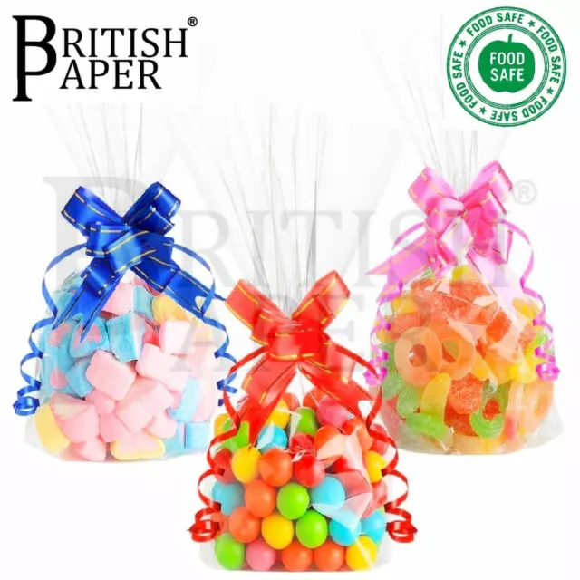 Clear Cellophane Cello Display Bags Large Small Sweets Candy Cake Pop Wrap Party 3