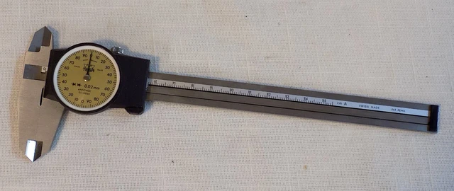Vintage TESA Swiss Made Inox Trempe Antichoc 0,02mm - 150mm Dial Caliper