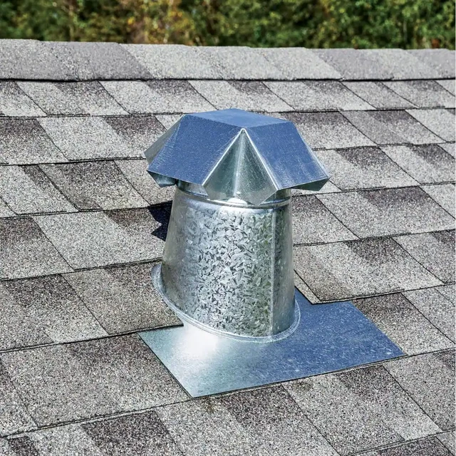 6 In. Roof Jack With Vent Cap Seals Galvanized Steel  28 Gauge