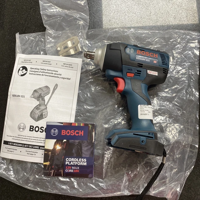 Bosch (GDS18V-221) 18V Var. Speed Brushless 1/2-in square Drive Impact Wrench