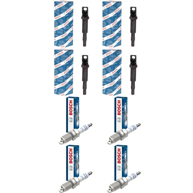 4x BOSCH Zündkerze Zündspulen Gelenkeinsatz für BMW E81 E87 E90 E60 F11