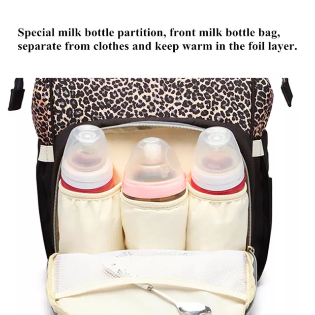 Diaper Bag Backpack Multi-Function Waterproof Baby Leopard Traveling Bags 050 10