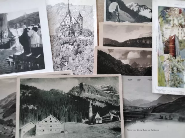 9 Ansichtskarten mit Motiven aus Vorarlberg