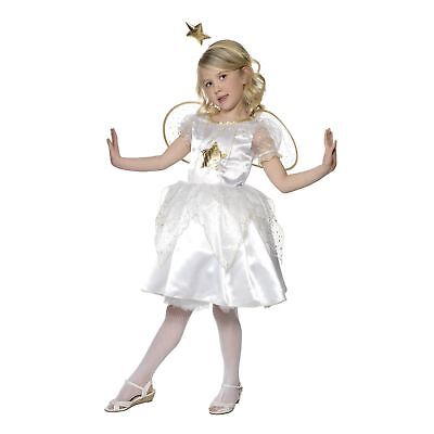Bambino Ragazze Luccicante Natale Stella Fairy Angel Costume Natività Libro