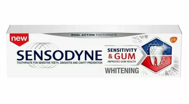 Sensodyne Sensibilité & Gum Dentifrice Blanchissant Gomme Problèmes, 101ml