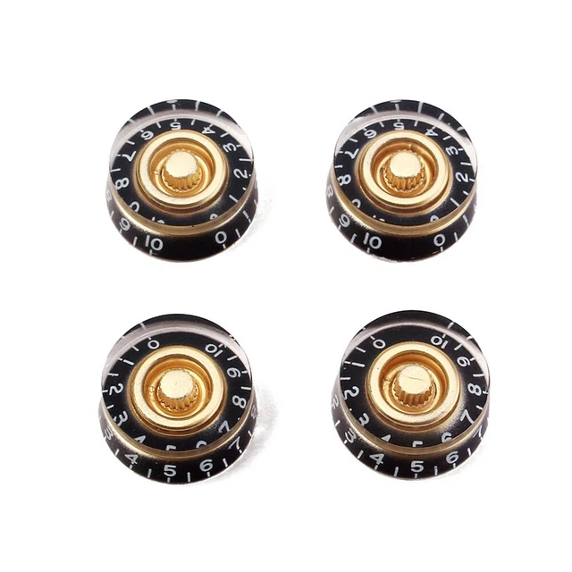 Boutons de contrôle de vitesse de guitare or noir élégants et pratiques pour