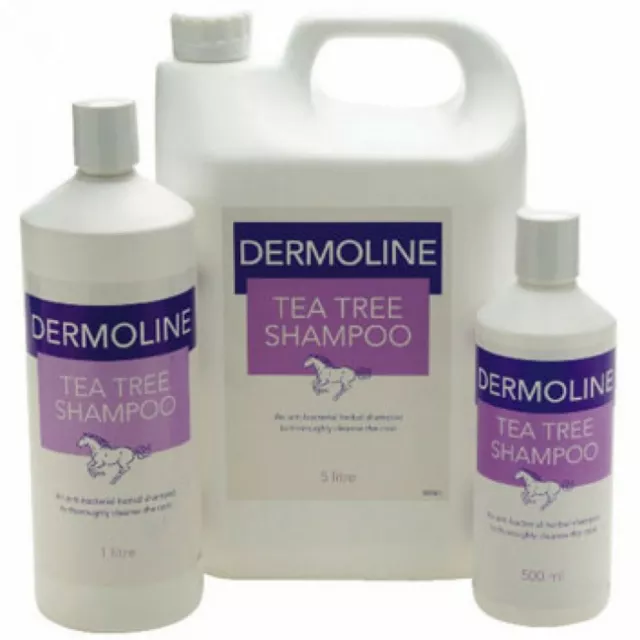 Dermoline Tea Tree Horse Shampoo Anti Bacterial Soothing Cooling Skin Body Wash