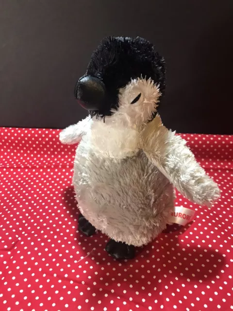 Aurora 8" Penguin Black White Plush Soft Toy Stuffed Animal