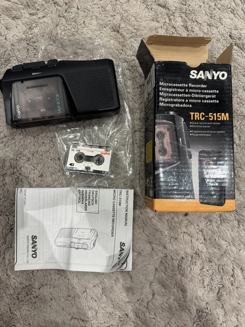 Enregistreur à Micro-cassettes Vintage Sanyo TRC-5880 - Noir, état Fonctionnel