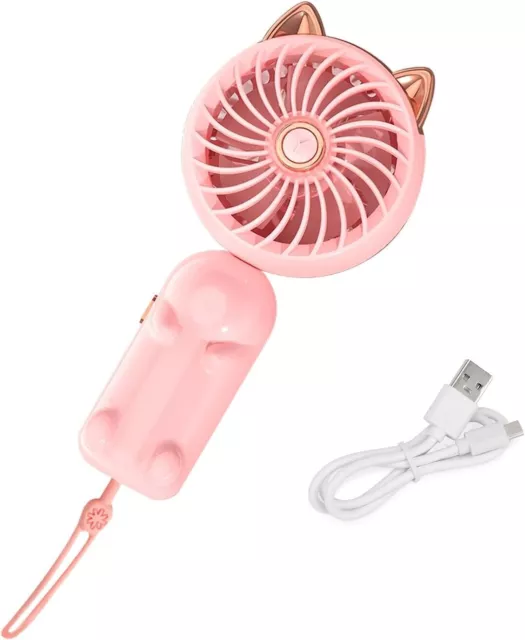 GVSAVY 1pcs Foldable Fan, Portable USB Rechargeable Cute Handheld Fan,...