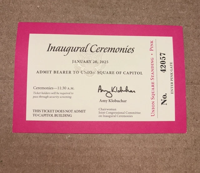 DONALD J TRUMP 2025 Official Presidential Inauguration Ceremonies