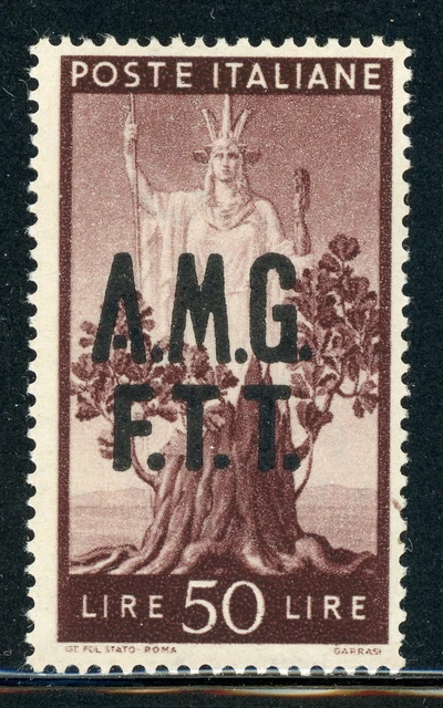 AMG-FTT Trieste MH: Scott #13 50L Dark Violet Brown (1947) CV$7+