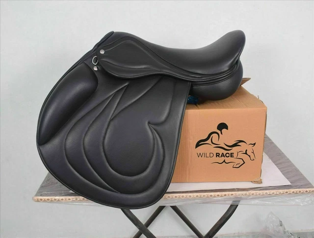WILDRACE Nueva silla de montar de cuero para saltar / silla de montar para...