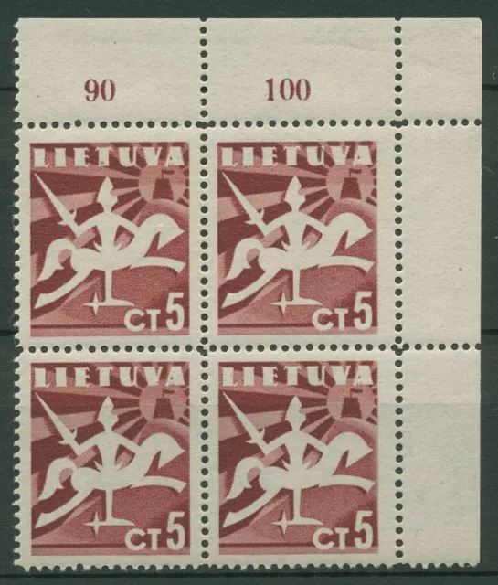 Litauen 1940 Frieden 437 Viererblock postfrisch