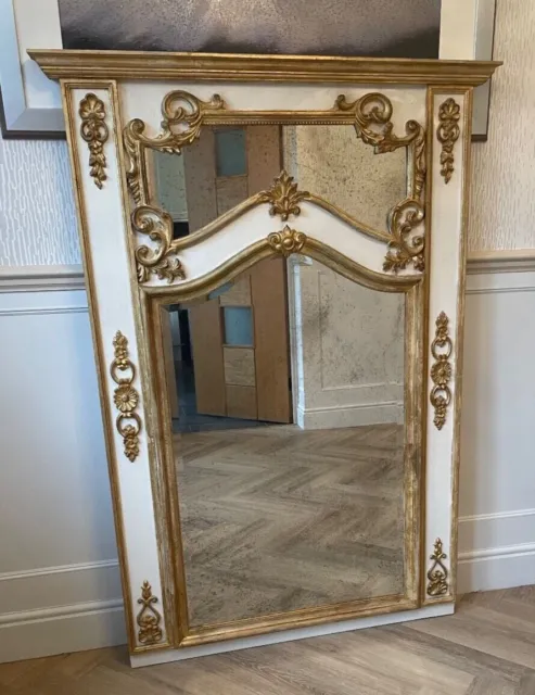 Large Antique style Gilt Wall Mirror - mirror with antique finish