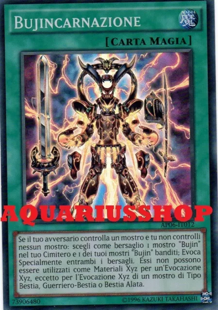 Yu-Gi-Oh Bujincarnazione AP06-IT012 SuperRara ITA Promo Bujincarnation Nuovo