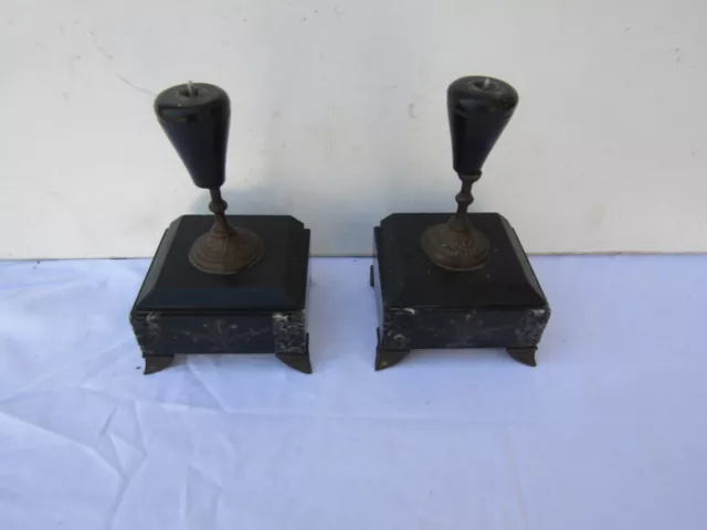ancienne paire de pied de bougeoir
