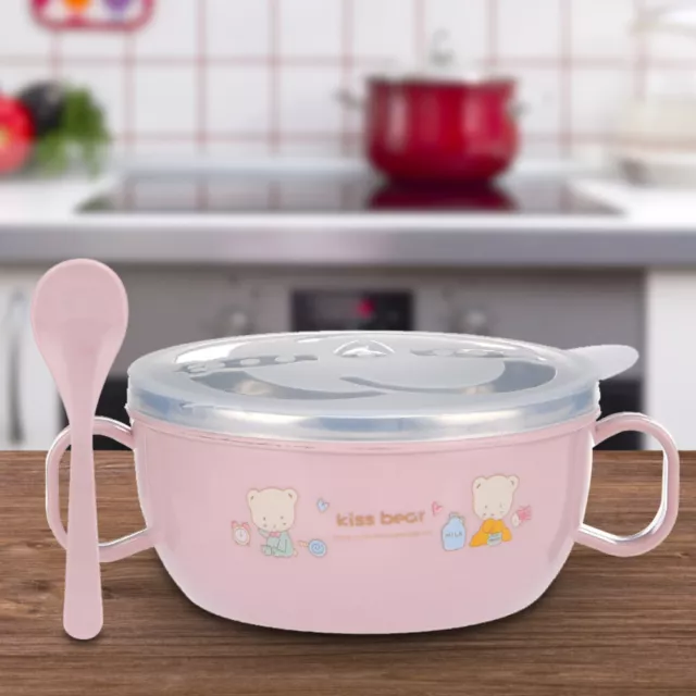 Stainless Steel Food Bowls Cute Cartoon Children Cutlery for Babies Toddler Kids