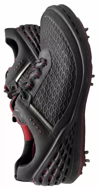 ECCO CAGE EVO Hydromax Golf Spike Shoes Lace Up Black Men’s Size 8.5 EU ...