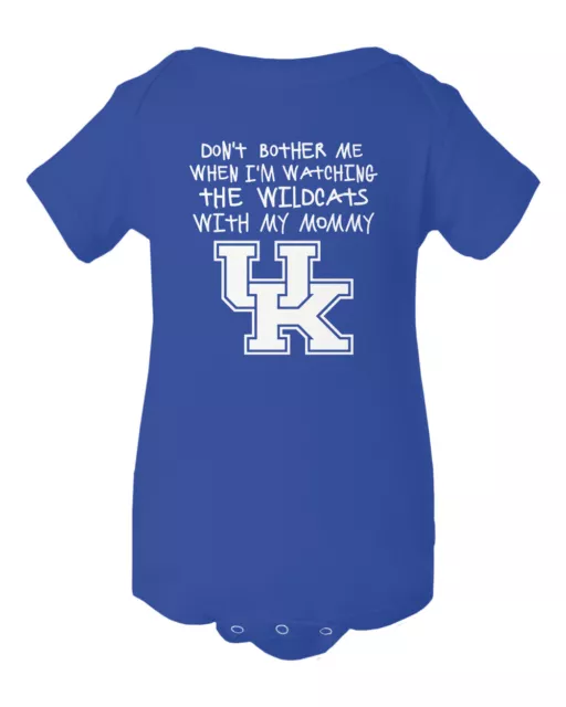 Kentucky Wildcats Watching With Mommy Baby Short Sleeve Bodysuit