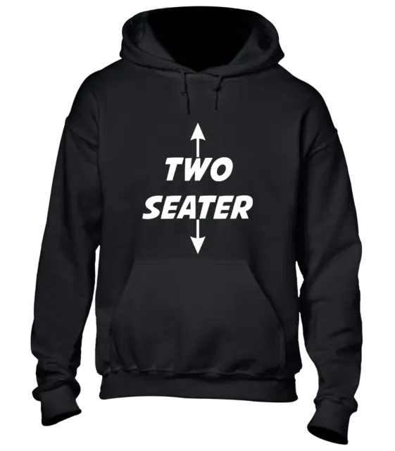 Two Seater Hoody Hoodie Funny Rude Joke Design Comedy Gift Present Novelty Cool