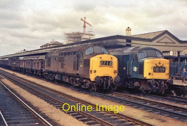 RAILWAY PHOTO 6X4 Class 37 D6933 Coal Train Cardiff Central c1972 £2.50 ...