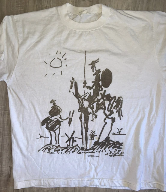 VTG PABLO PICASSO Don Quixote & Sancho Panza Shirt Spadem limited ...