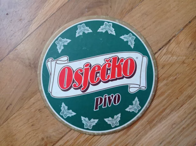 Vintage Croatian beer coaster Osjecko Pivo Croatia #2