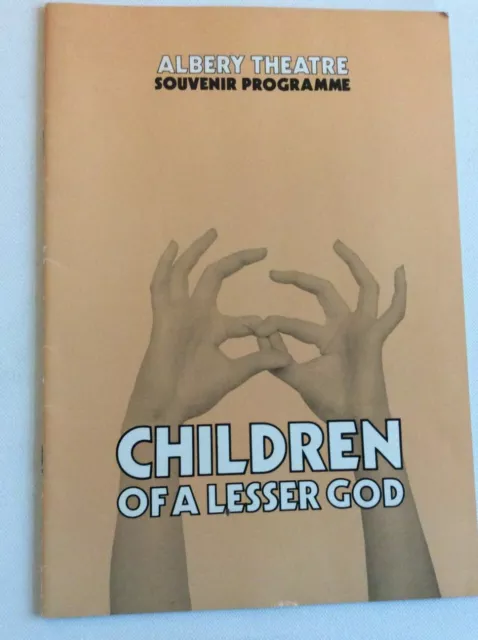 Trevor Eve Children Of A Lesser God  Programme Albery Theatre London 1982