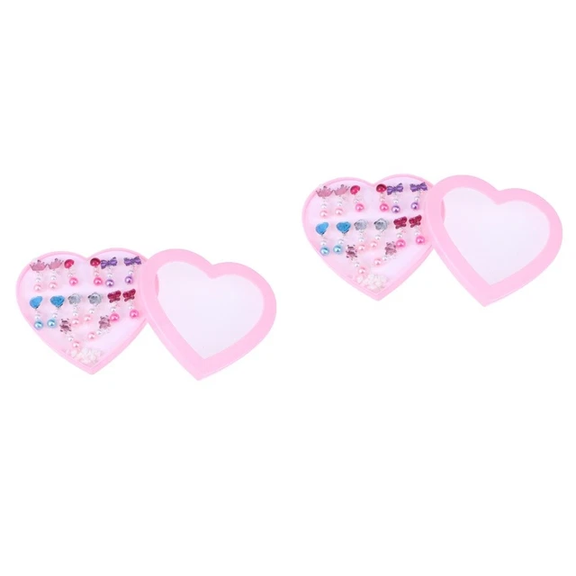 14 Pairs Kids Dangle Earrings Girls Drop Acrylic Kids' Jewelry Box