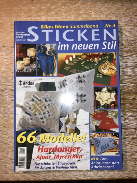 Elkes Ideen Sammelband Nr. 4, Hardanger, Ajour, Myreschka, 66 Mod.f. Weihnachten