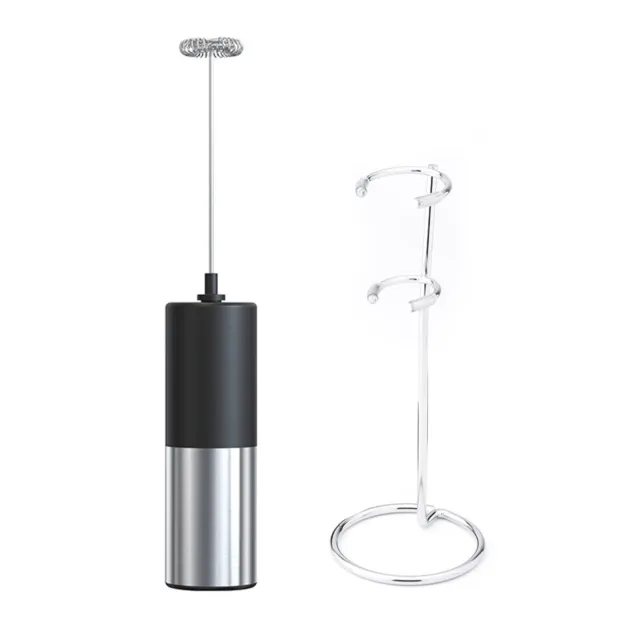 ABS & Stainless Steel Mini Wireless  Electric Milk Frother Handheld Tool a