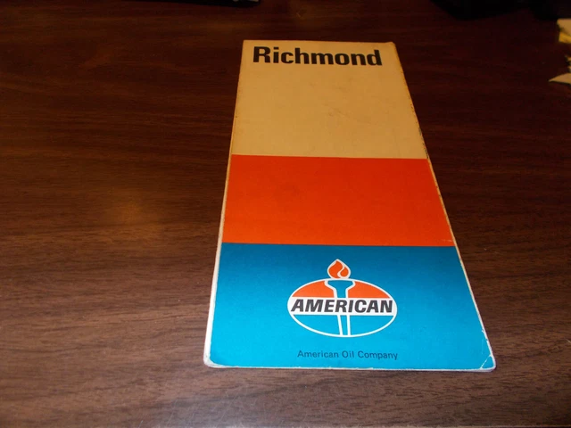 1971 American Oil Richmond Vintage Road Map