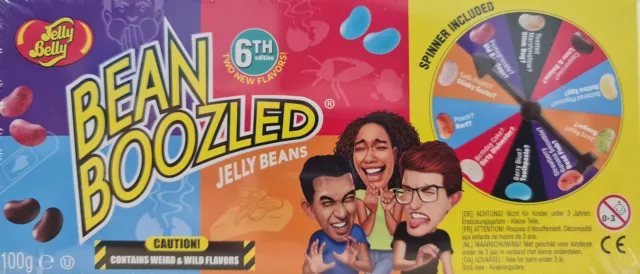 Jelly Belly Bean Boozled Glücksrad mit 1x100g Beans Bertie Botts Böse Bohnen