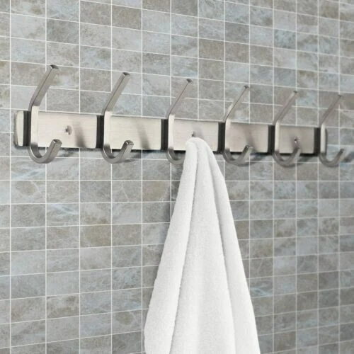 Stay Unique 1 Coat Hooks Wall Mounted Stainless Steel Hanger Rack Holder 6 Hooks