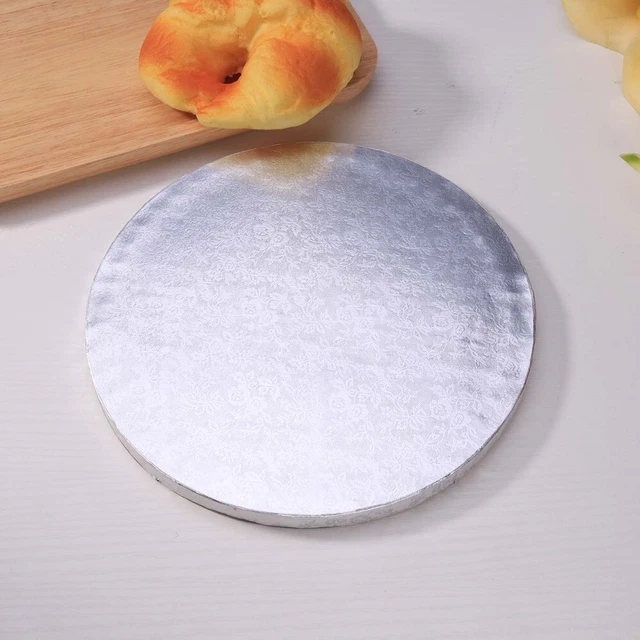 Tablero redondo de 8 pulgadas para presentar pasteles decorados plato móvil tocadiscos