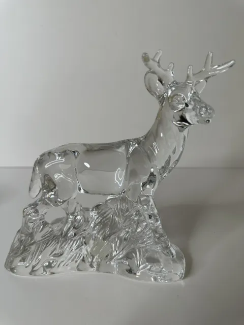 Vintage Princess House Wonders Of The Wild Glass Deer Figurine 24% Lead Crystal