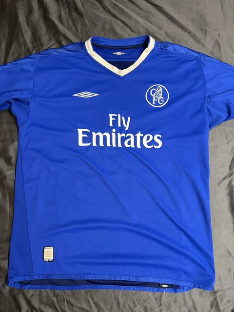 Maillot Chelsea FC Domicile 2003/05 Umbro Taille L - NEUF Sans étiquette