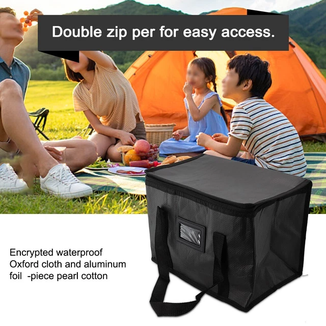 Lot De 2 Sacs Isothermes Alimentaires à Glissière – Pochette Thermique Pour Pique-Nique, Livraison, Déjeuner Chaud/Froid