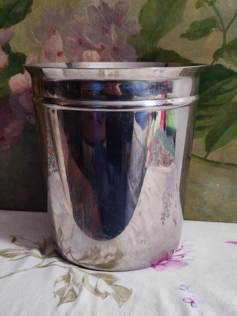 VINTAGE SEAU À champagne/rafraichissoir maison Boyer Paris en métal argenté EUR 350,00 - FR