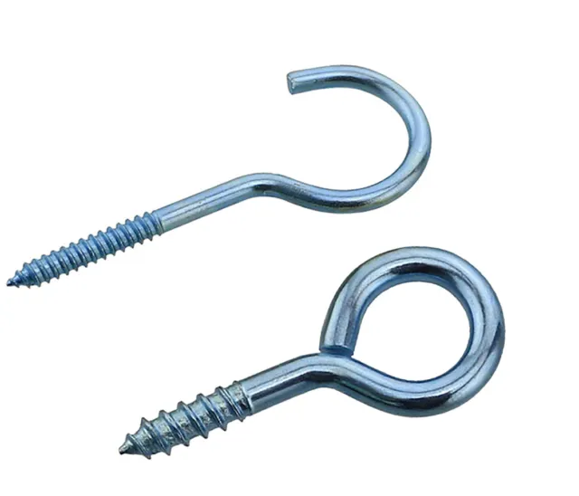 Carbon Steel Zinc Plated Self-tapping Screw Eye Hooks For Craft Jewelry Light