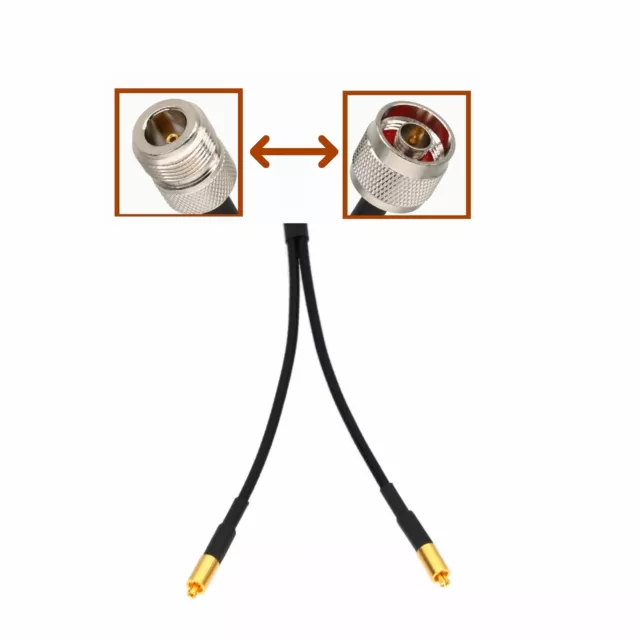 1x N to 2x MC-card plug laptop modem wireless Splitter/Combiner Y Adapter cable