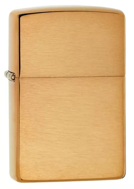Zippo GENUINE Windproof Lighter Brushed Brass Finish NEW & Boxed