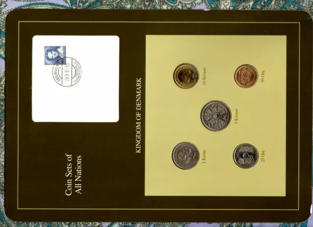 Coin Sets of All Nations Denmark 1988 - 1990 UNC 10 Kroner 1989 5 Kroner 1990