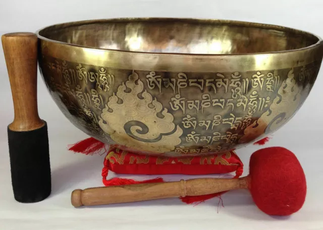 Seven Chakra Carved YOGI Singing Bowls- Yogi Sound therapy Healing Tibetan Bowls