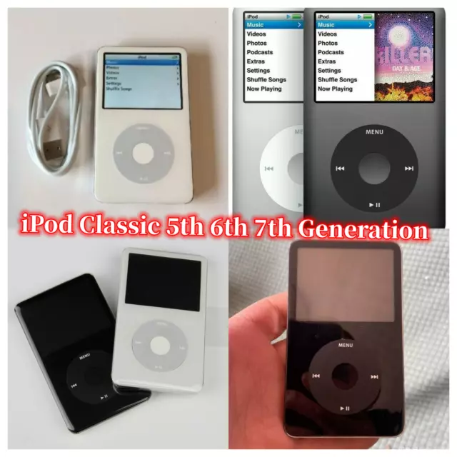 iPod Classic 5th 6th 7th Generation 30GB 60GB 80GB 120GB 160GB All Colors Great