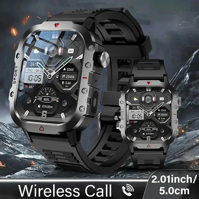 BLACKVIEW MILITARY SMART Watch for Men (Answer/Make Calls) 2.01 ...