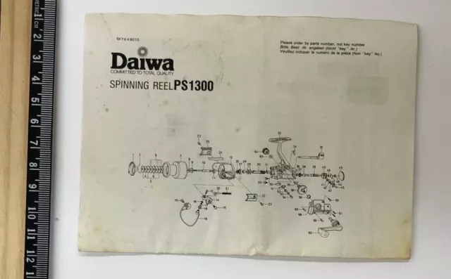 Daiwa, Fishing Reel, Schematics and Parts