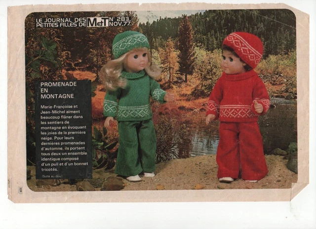 MODÈLE TUTO MODES et travaux 1978 pull bonnet marie-françoise jean